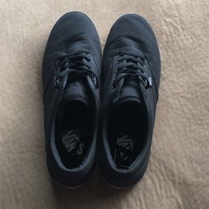 Black Vans with laces